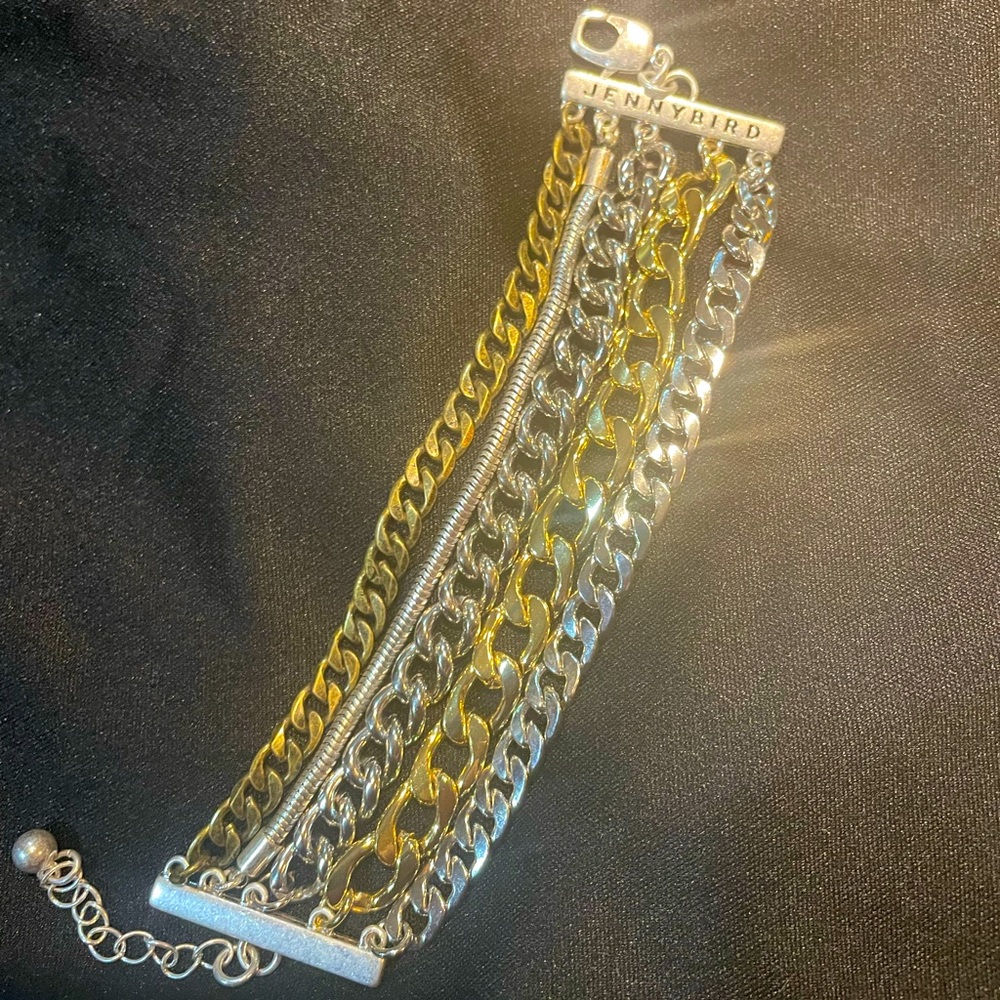 Jenny Bird Gold and Silver Chainmail Bracelet